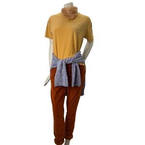 Fall Capsule Outfit - J.Crew Sweater Old Navy Tee Corduroy Pants Scarf Socks S